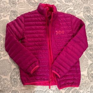 Helly Hansen Junior Girls Duck Feather Down Jacket Reversible - Size 14 - Pink